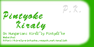 pintyoke kiraly business card